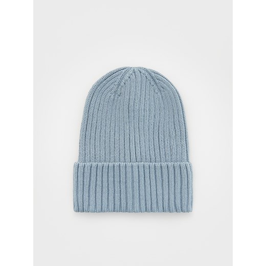 Reserved - Strukturalna czapka beanie - niebieski ze sklepu Reserved w kategorii Czapki zimowe męskie - zdjęcie 169421021
