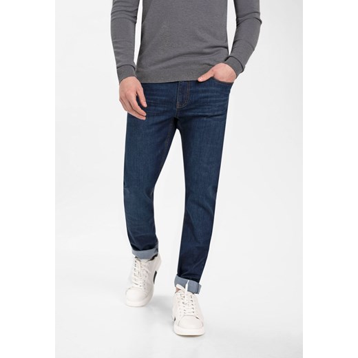 Męskie spodnie jeansowe o prostej nogawce D-LEON 44 plus size Volcano 40-32 Volcano.pl