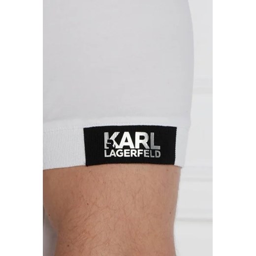 T-shirt męski biały Karl Lagerfeld z krótkimi rękawami 