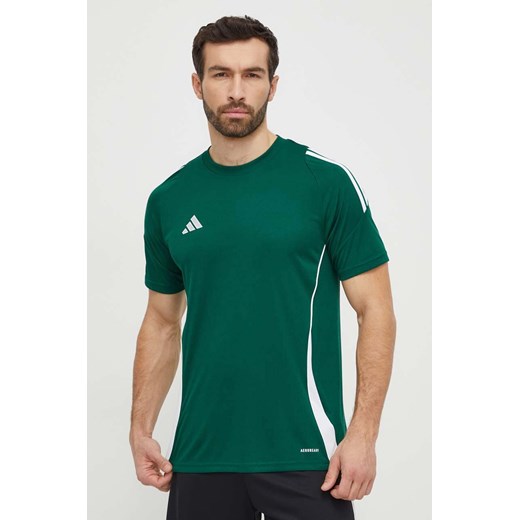 adidas Performance t-shirt treningowy Tiro 24 kolor zielony z aplikacją  IS1017 ze sklepu ANSWEAR.com w kategorii T-shirty męskie - zdjęcie 169426944
