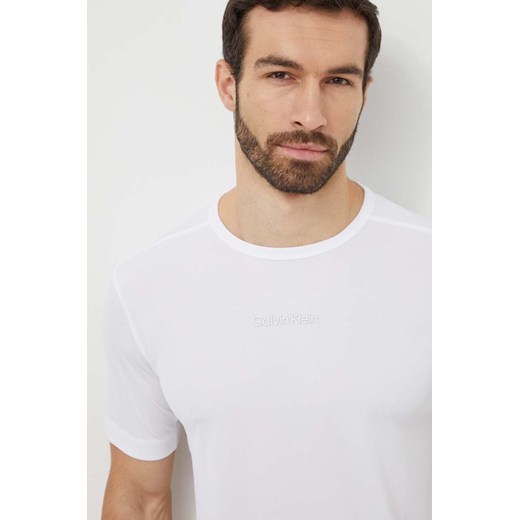 Calvin Klein Performance t-shirt treningowy kolor biały gładki XXL ANSWEAR.com