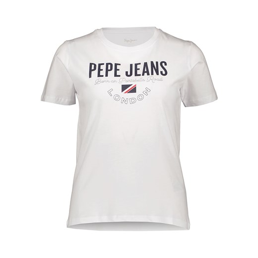 Pepe Jeans Koszulka w kolorze białym ze sklepu Limango Polska w kategorii Bluzki damskie - zdjęcie 169427403