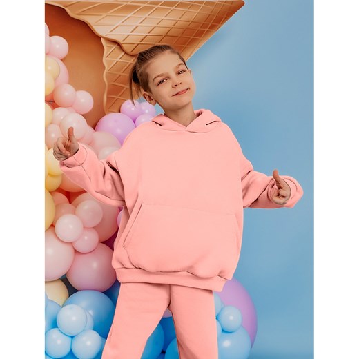 WP dziecięca bluza dresowa z kapturem - pudrowy róż ze sklepu magmac.pl w kategorii Bluzy dziewczęce - zdjęcie 169427890