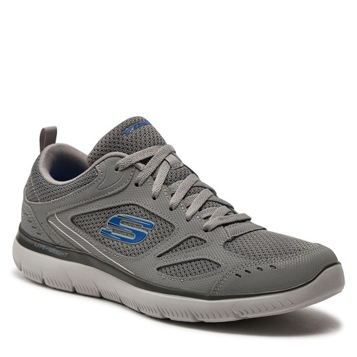 Buty sportowe męskie szare Skechers sznurowane 