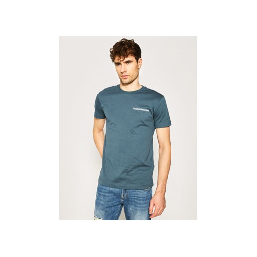 Calvin Klein Jeans T-Shirt J30J315245 Granatowy Regular Fit XXL MODIVO