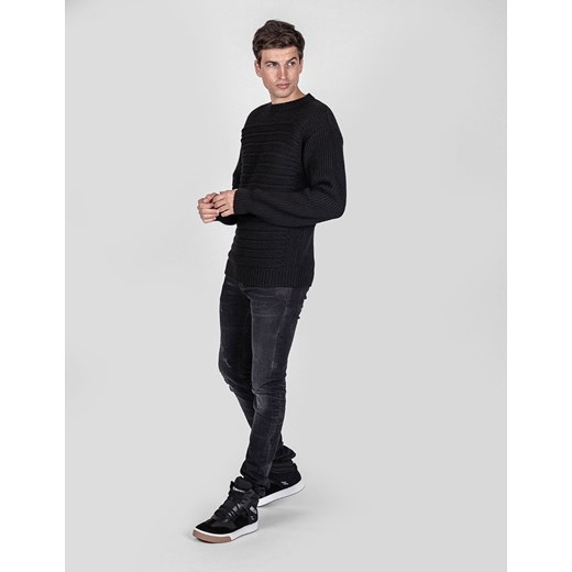 Les Hommes Sweter | LJK402-660U | Round Neck Sweater With Pleats | Mężczyzna | Les Hommes XL wyprzedaż ubierzsie.com