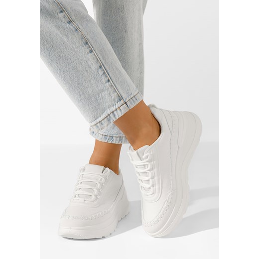 Białe sneakersy na platformie Ellana ze sklepu Zapatos w kategorii Buty sportowe damskie - zdjęcie 169442414