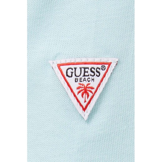 Guess t-shirt bawełniany męski kolor niebieski z nadrukiem Guess L ANSWEAR.com