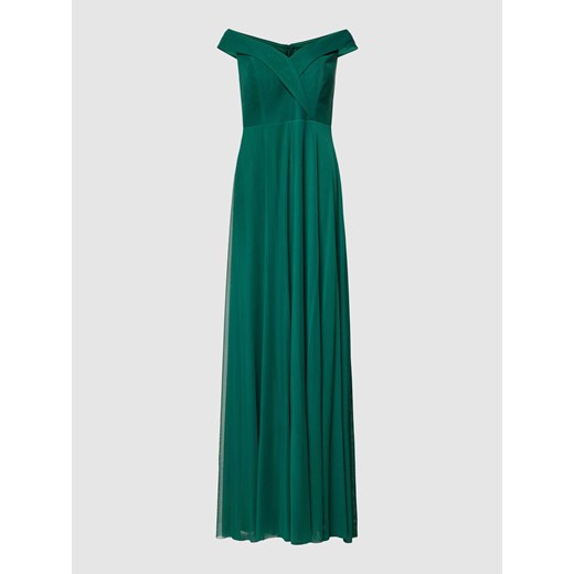 Sukienka wieczorowa z odkrytymi ramionami i zakładkami ze sklepu Peek&Cloppenburg  w kategorii Sukienki - zdjęcie 169443483