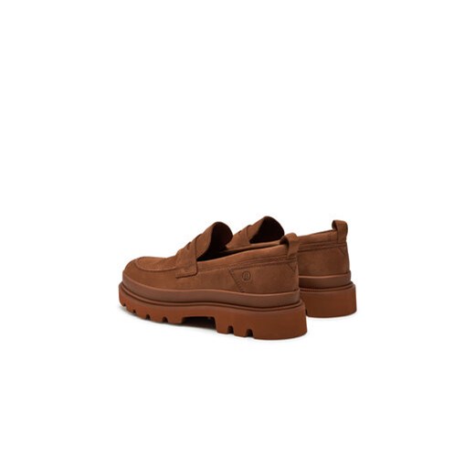 Mokasyny męskie brązowe Clarks bez zapięcia eleganckie 