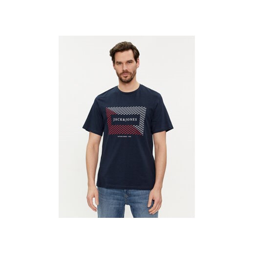 Jack&Jones T-Shirt Cyrus 12247810 Granatowy Standard Fit ze sklepu MODIVO w kategorii T-shirty męskie - zdjęcie 169450014