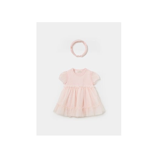 Mayoral Sukienka elegancka 1629 Różowy Regular Fit ze sklepu MODIVO w kategorii Sukienki niemowlęce - zdjęcie 169450040