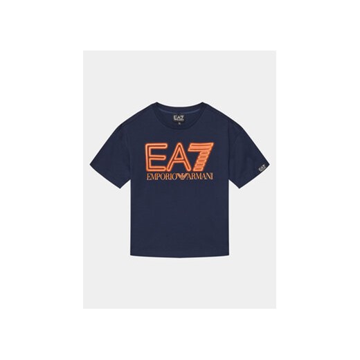 EA7 Emporio Armani T-Shirt 3DBT57 BJ02Z 1554 Granatowy Regular Fit ze sklepu MODIVO w kategorii T-shirty chłopięce - zdjęcie 169450140