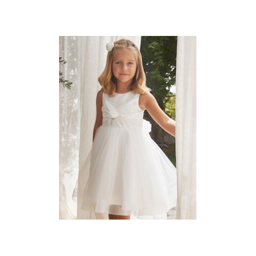 Abel & Lula Sukienka elegancka 5037 Biały Regular Fit ze sklepu MODIVO w kategorii Sukienki dziewczęce - zdjęcie 169450150