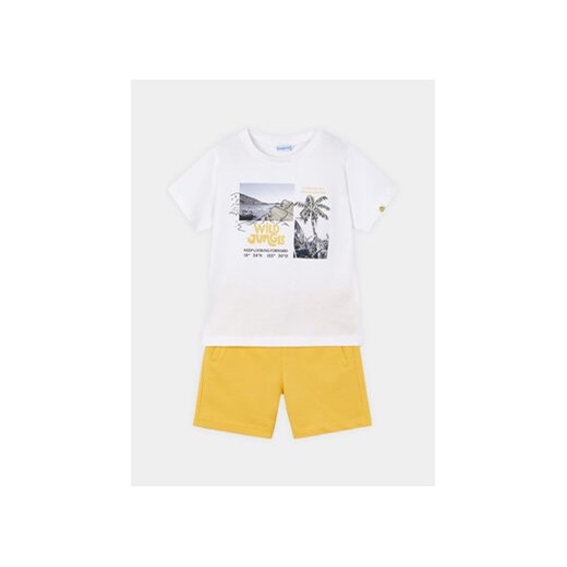 Mayoral Komplet t-shirt i spodenki 3605 Żółty Regular Fit ze sklepu MODIVO w kategorii Komplety chłopięce - zdjęcie 169450341