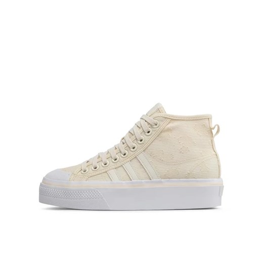 adidas Buty Nizza Platform Mid W GX8356 Beżowy 4023 okazja MODIVO