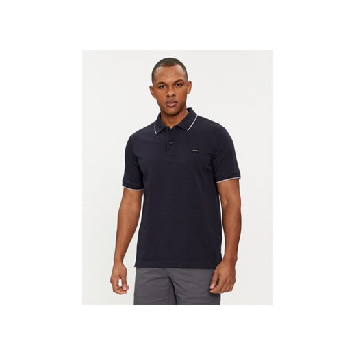 Calvin Klein Polo K10K112751 Granatowy Regular Fit ze sklepu MODIVO w kategorii T-shirty męskie - zdjęcie 169452872