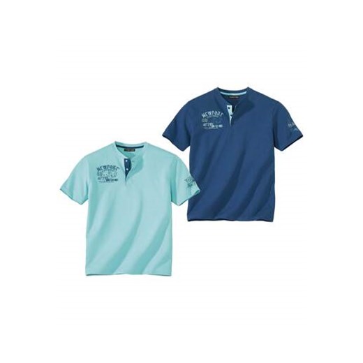 Zestaw 2 t-shirtów z dekoltem z guzikami Nautic Atlas For Men L Atlas For Men