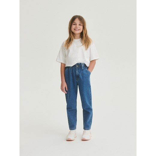Reserved - Classic denim baggy - niebieski ze sklepu Reserved w kategorii Spodnie dziewczęce - zdjęcie 169453840