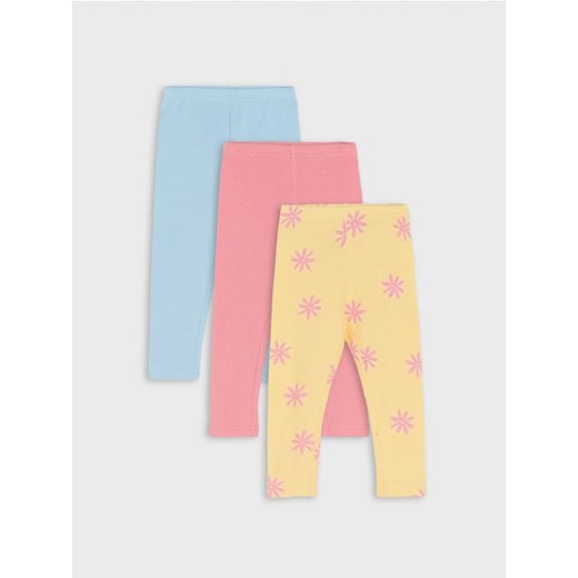 Sinsay - Legginsy 3 pack - niebieski ze sklepu Sinsay w kategorii Legginsy niemowlęce - zdjęcie 169455990