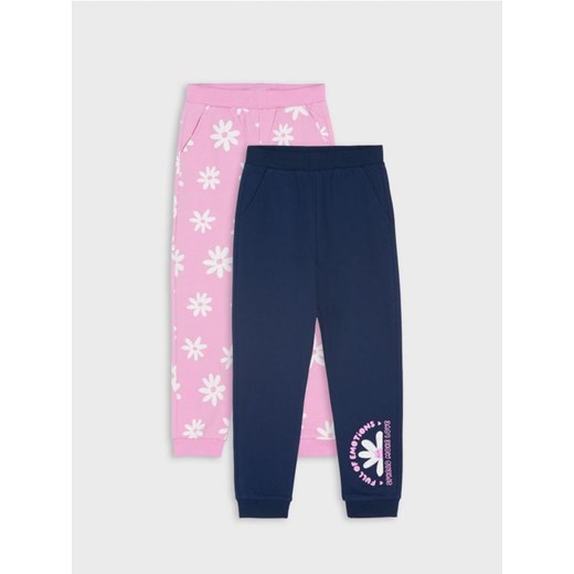 Sinsay - Spodnie dresowe jogger 2 pack - fioletowy ze sklepu Sinsay w kategorii Spodnie dziewczęce - zdjęcie 169456053