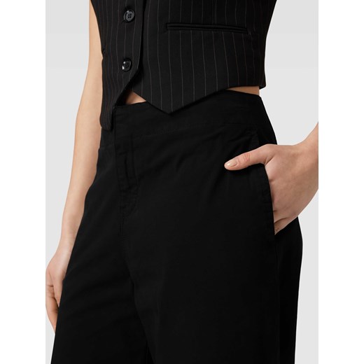 Spodnie z szeroką nogawką w jednolitym kolorze model ‘Tahiana’ 36 Peek&Cloppenburg 