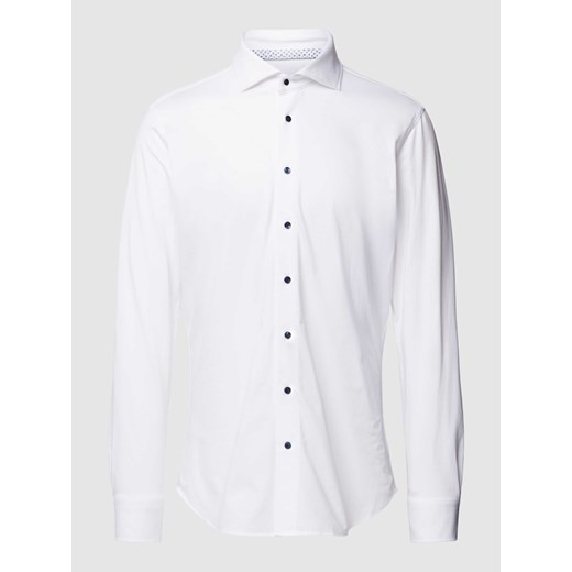 Koszula biznesowa o kroju slim fit z kołnierzykiem typu cutaway ze sklepu Peek&Cloppenburg  w kategorii Koszule męskie - zdjęcie 169459830