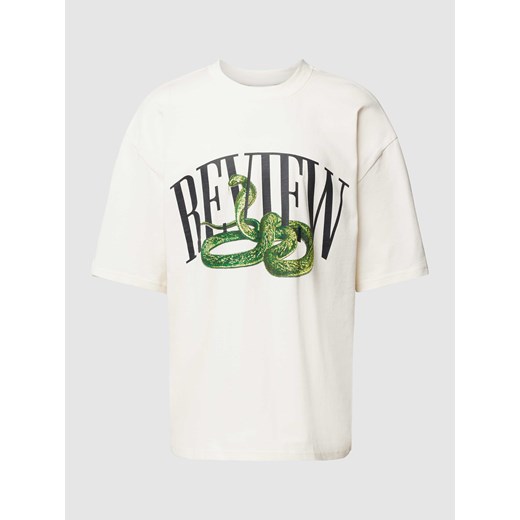 T-shirt o kroju oversized z nadrukiem z logo Review S Peek&Cloppenburg 