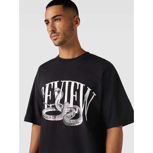 T-shirt o kroju oversized z nadrukiem z logo Review XL Peek&Cloppenburg 