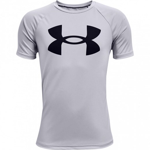 Chłopięca koszulka treningowa UNDER ARMOUR UA Tech Big Logo SS - szara ze sklepu Sportstylestory.com w kategorii T-shirty chłopięce - zdjęcie 169460981