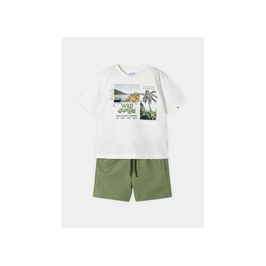 Mayoral Komplet t-shirt i spodenki 3605 Zielony Regular Fit ze sklepu MODIVO w kategorii Komplety chłopięce - zdjęcie 169462844