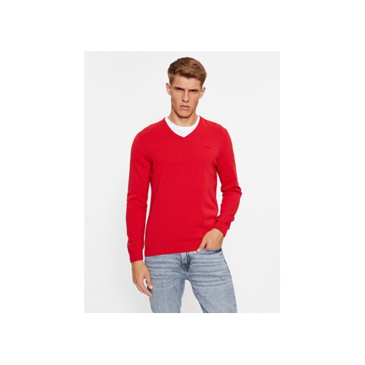 s.Oliver Sweter 2040666 Czerwony Regular Fit ze sklepu MODIVO w kategorii Swetry męskie - zdjęcie 169462961