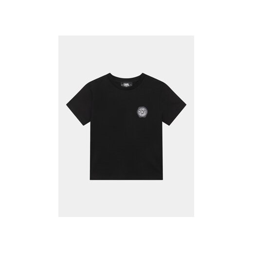 Karl Lagerfeld Kids T-Shirt Z25413 S Czarny Regular Fit ze sklepu MODIVO w kategorii T-shirty chłopięce - zdjęcie 169463024