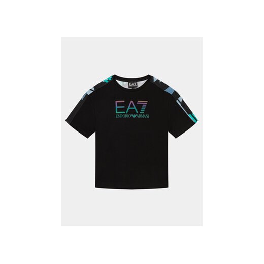 EA7 Emporio Armani T-Shirt 3DBT54 BJ02Z 1200 Czarny Regular Fit ze sklepu MODIVO w kategorii T-shirty chłopięce - zdjęcie 169463262