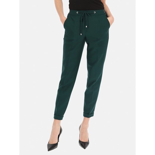 Zielone spodnie damskie z gumką w pasie L'AF Liberty ze sklepu Eye For Fashion w kategorii Spodnie damskie - zdjęcie 169464770