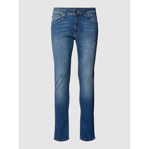 Jeansy o kroju skinny fit z wpuszczanymi kieszeniami model ‘LIAM’ Jack & Jones 34/34 Peek&Cloppenburg 