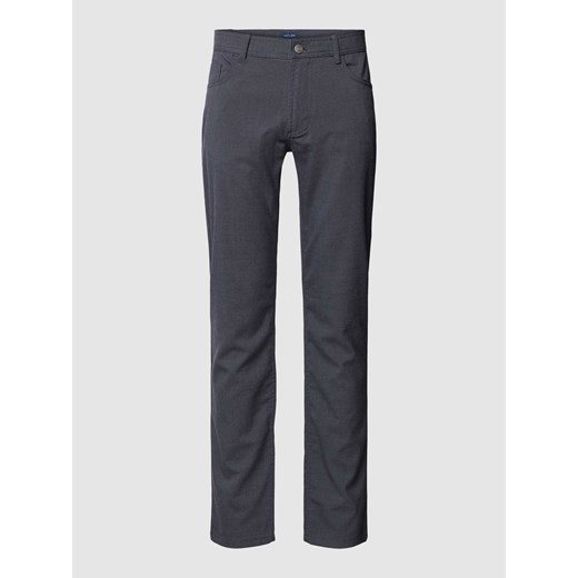 Spodnie materiałowe o kroju regular fit z 5 kieszeniami ze sklepu Peek&Cloppenburg  w kategorii Spodnie męskie - zdjęcie 169466422