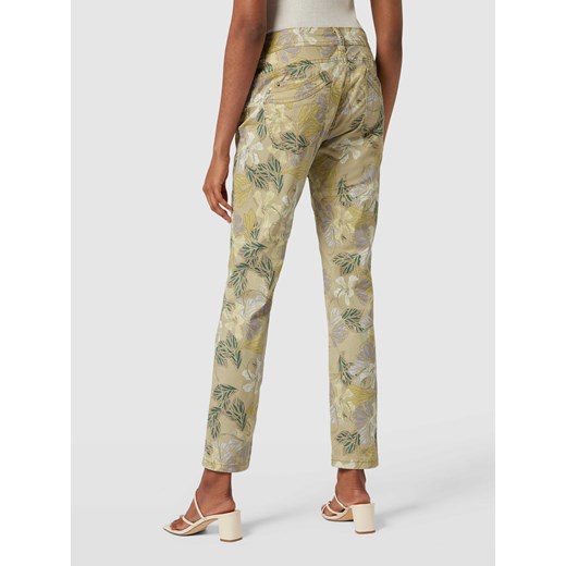 Spodnie o kroju slim fit z kwiatowym wzorem na całej powierzchni model ‘Malibu’ Buena Vista M Peek&Cloppenburg 