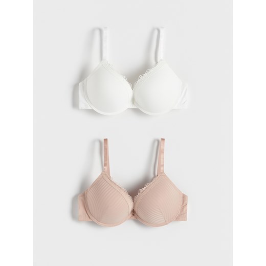 Reserved - Biustonosz push up 2 pack - złamana biel Reserved 75D Reserved