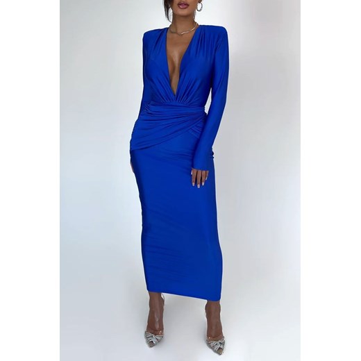 Sukienka LEONETA BLUE ze sklepu Ivet Shop w kategorii Sukienki - zdjęcie 169469211