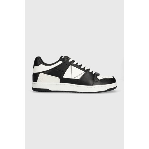 Guess sneakersy skórzane SAVA LOW kolor czarny FMJSAW ELE12 ze sklepu ANSWEAR.com w kategorii Buty sportowe męskie - zdjęcie 169470650