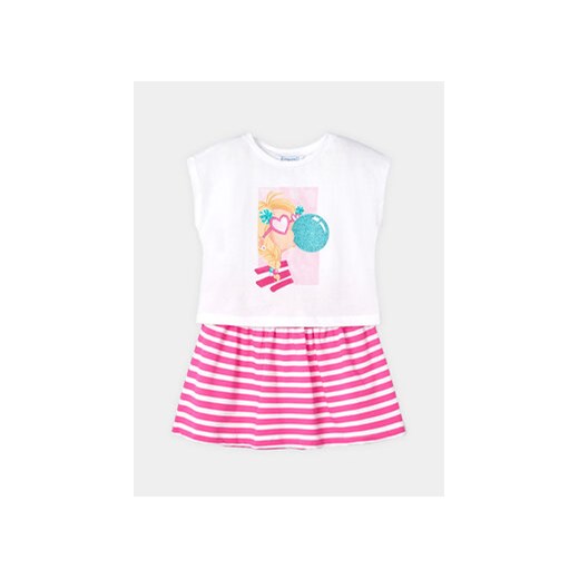 Mayoral Komplet t-shirt i spódniczka 3958 Różowy Regular Fit ze sklepu MODIVO w kategorii Komplety dziewczęce - zdjęcie 169480400