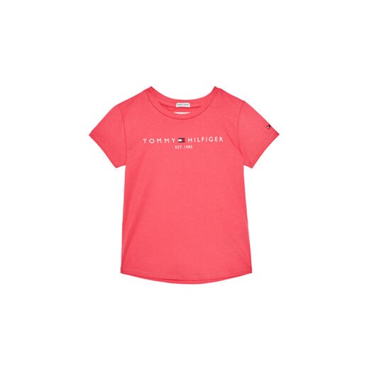 Tommy Hilfiger T-Shirt Essential Tee KG0KG05242 M Różowy Regular Fit ze sklepu MODIVO w kategorii Bluzki dziewczęce - zdjęcie 169480470