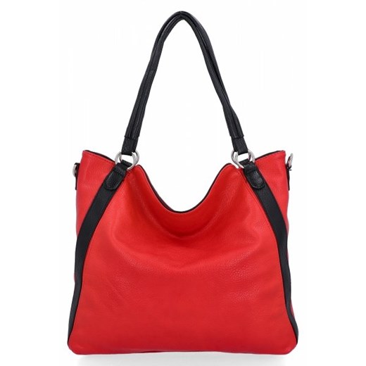 Torebki Damskie Shopper Bag firmy Hernan Czerwone (kolory) ze sklepu torbs.pl w kategorii Torby Shopper bag - zdjęcie 169481364