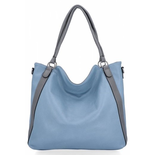 Błękitne Torebki Damskie Shopper Bag firmy Hernan (kolory) ze sklepu torbs.pl w kategorii Torby Shopper bag - zdjęcie 169481511