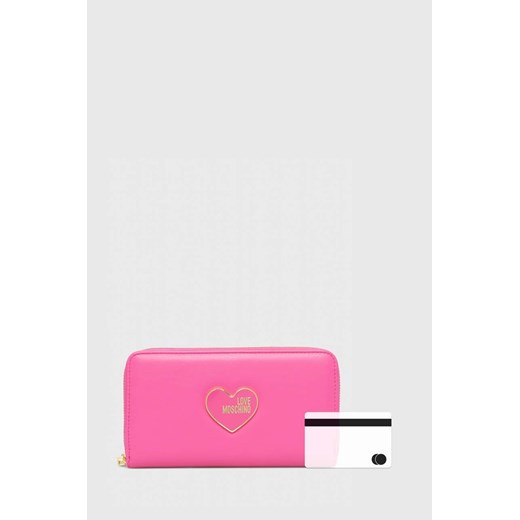 Love Moschino portfel damski kolor różowy Love Moschino ONE ANSWEAR.com