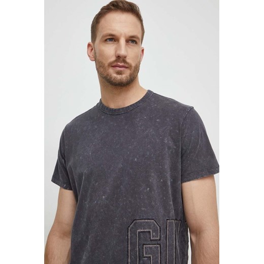 Guess t-shirt bawełniany męski kolor szary z aplikacją M4GI18 K8FQ4 ze sklepu ANSWEAR.com w kategorii T-shirty męskie - zdjęcie 169482740