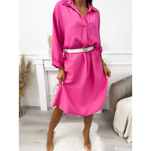 Różowa Sukienka Oversize ze sklepu ModnaKiecka.pl w kategorii Sukienki - zdjęcie 169482852
