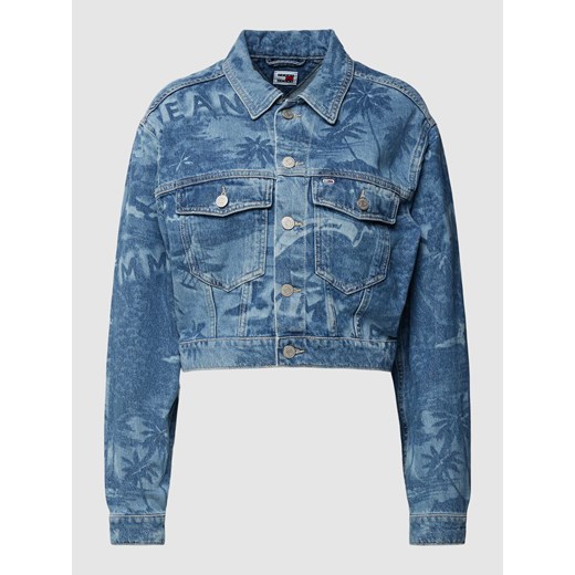 Krótka kurtka jeansowa ze wzorem na całej powierzchni ze sklepu Peek&Cloppenburg  w kategorii Kurtki damskie - zdjęcie 169484642