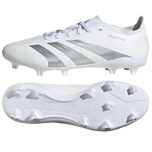 Buty piłkarskie adidas Predator League L Fg M IE2372 białe ze sklepu ButyModne.pl w kategorii Buty sportowe męskie - zdjęcie 169486861